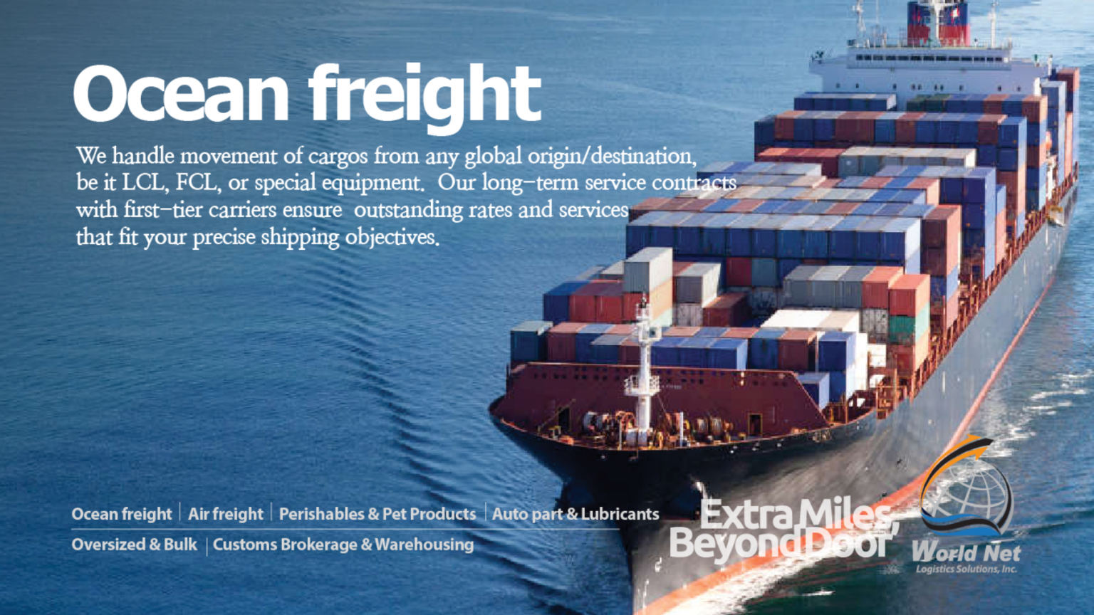 Ocean Freight World Net Logistics Solutions, Inc.